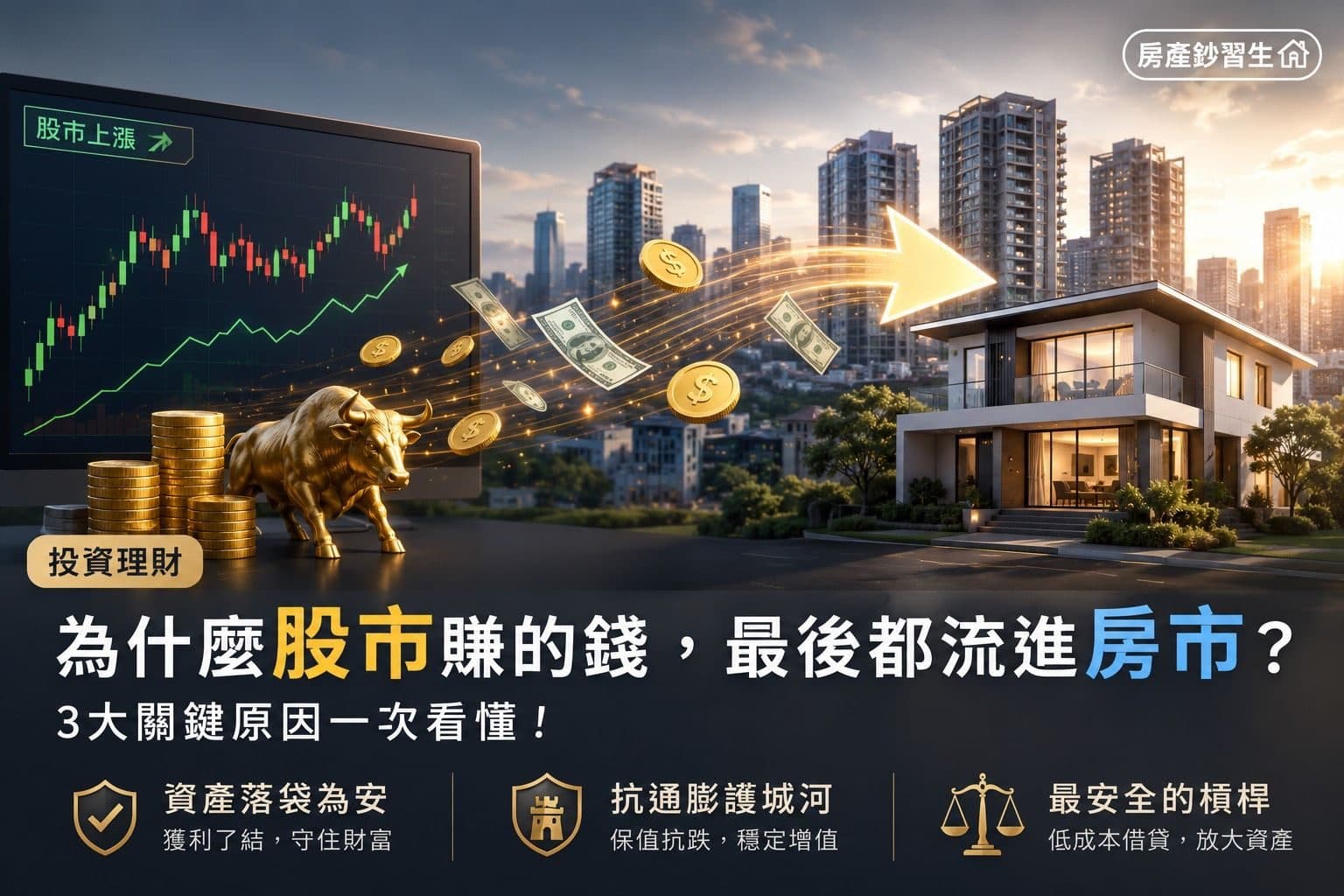 為什麼股市賺的錢,最後都流進房市?——寫給還在觀望的你(房市趨勢系列 上集)