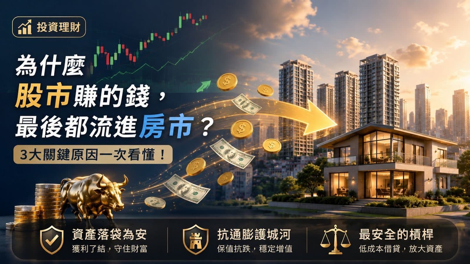為什麼股市賺的錢,最後都流進房市?——寫給還在觀望的你(房市趨勢系列 上集)